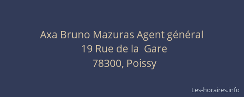 Axa Bruno Mazuras Agent g&eacute;n&eacute;ral