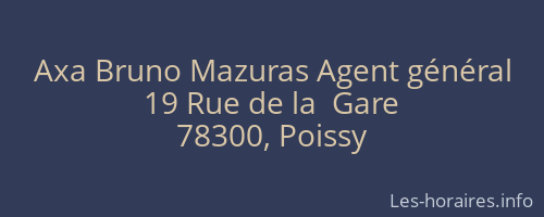Axa Bruno Mazuras Agent général