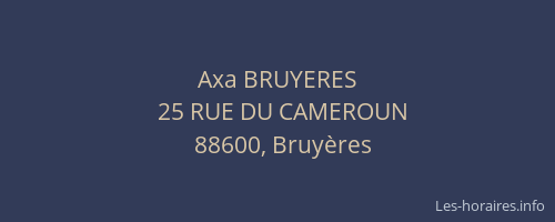 Axa BRUYERES