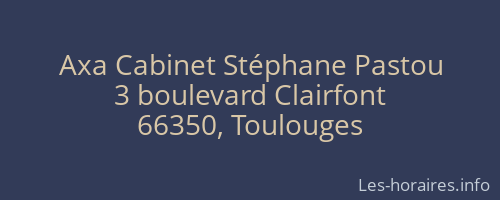 Axa Cabinet Stéphane Pastou