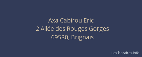 Axa Cabirou Eric