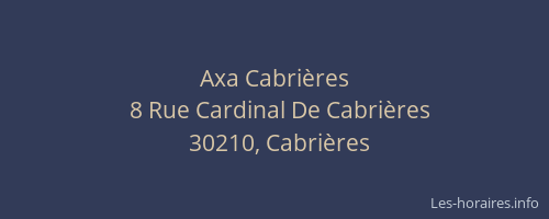 Axa Cabri&egrave;res
