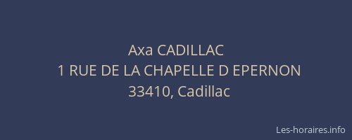 Axa CADILLAC