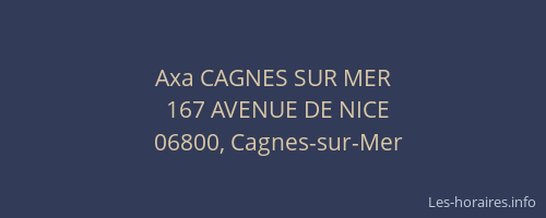 Axa CAGNES SUR MER