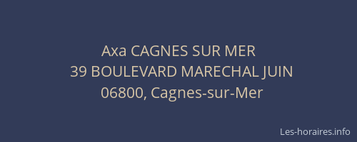 Axa CAGNES SUR MER