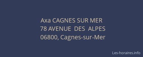 Axa CAGNES SUR MER