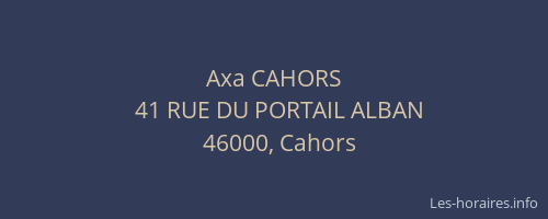 Axa CAHORS