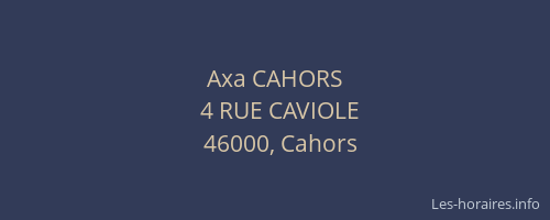 Axa CAHORS