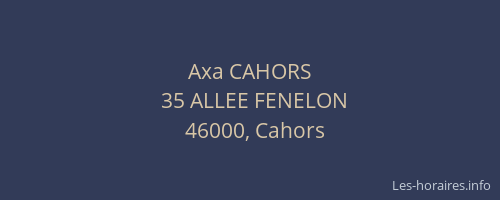 Axa CAHORS