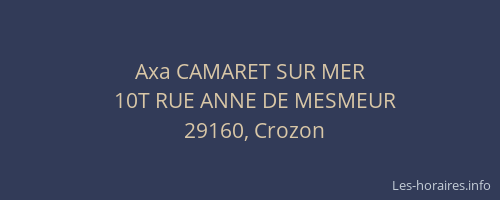 Axa CAMARET SUR MER