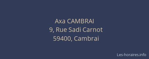 Axa CAMBRAI
