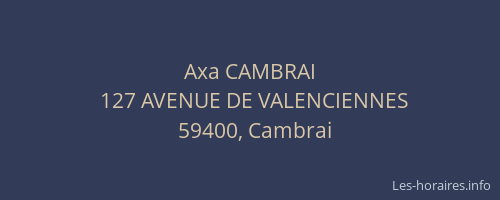 Axa CAMBRAI