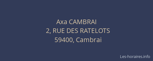 Axa CAMBRAI