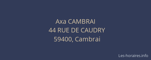 Axa CAMBRAI