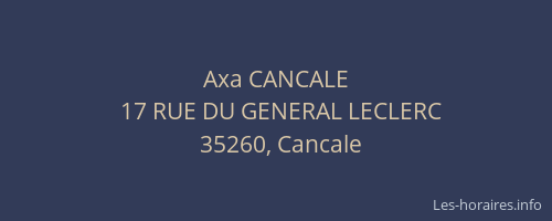 Axa CANCALE