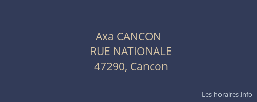 Axa CANCON