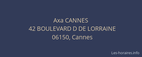 Axa CANNES