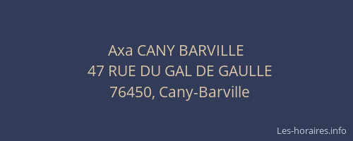 Axa CANY BARVILLE