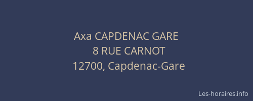 Axa CAPDENAC GARE