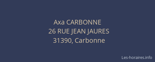 Axa CARBONNE