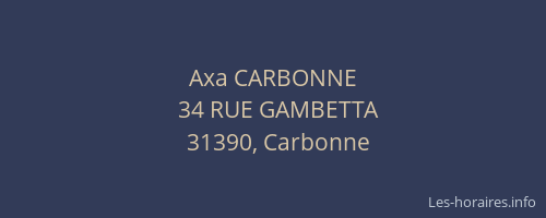 Axa CARBONNE