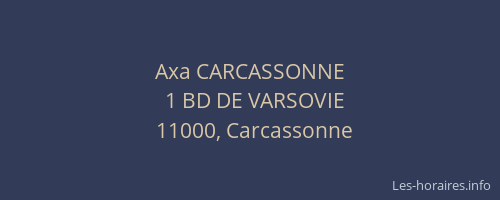 Axa CARCASSONNE