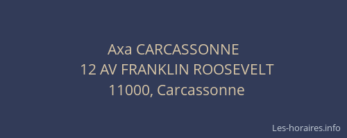 Axa CARCASSONNE