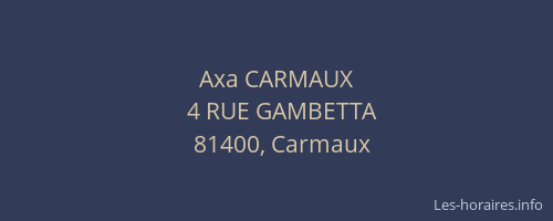 Axa CARMAUX