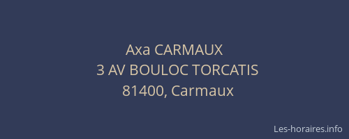 Axa CARMAUX