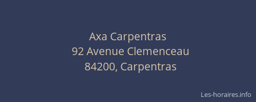 Axa Carpentras
