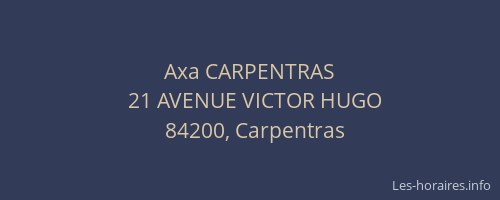 Axa CARPENTRAS