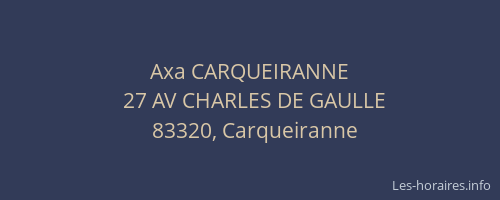 Axa CARQUEIRANNE