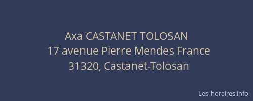 Axa CASTANET TOLOSAN