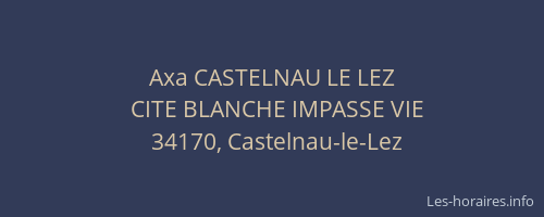 Axa CASTELNAU LE LEZ