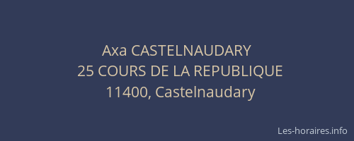 Axa CASTELNAUDARY