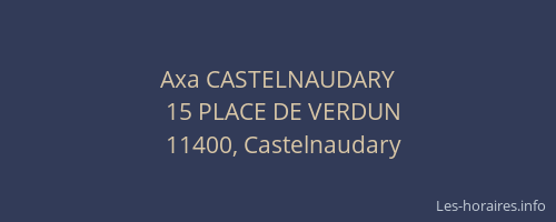 Axa CASTELNAUDARY