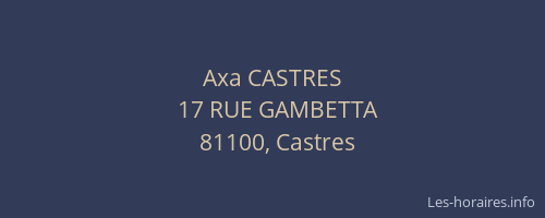 Axa CASTRES