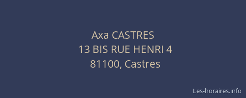 Axa CASTRES