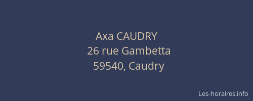 Axa CAUDRY
