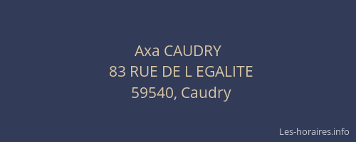 Axa CAUDRY
