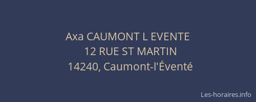 Axa CAUMONT L EVENTE