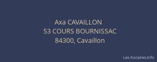 Axa CAVAILLON