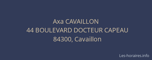 Axa CAVAILLON