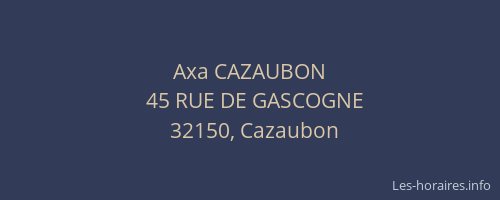 Axa CAZAUBON