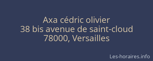 Axa cédric olivier