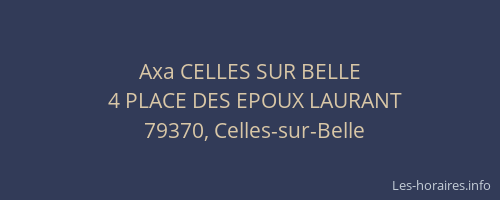 Axa CELLES SUR BELLE
