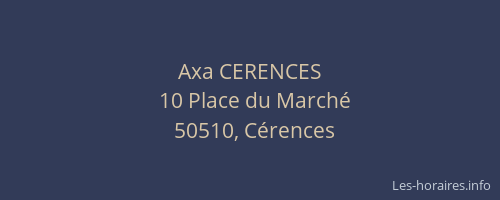 Axa CERENCES
