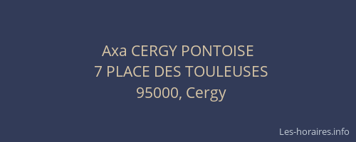 Axa CERGY PONTOISE
