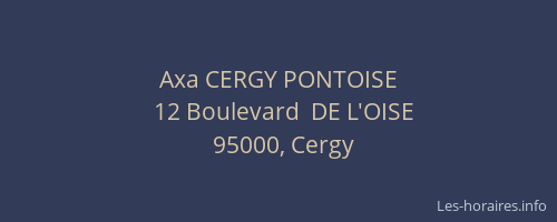 Axa CERGY PONTOISE