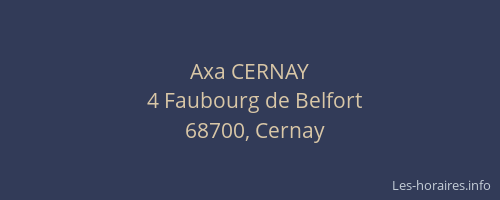 Axa CERNAY